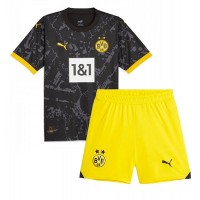 Borussia Dortmund Donyell Malen #21 Fußballbekleidung Auswärtstrikot Kinder 2024-25 Kurzarm (+ kurze hosen)